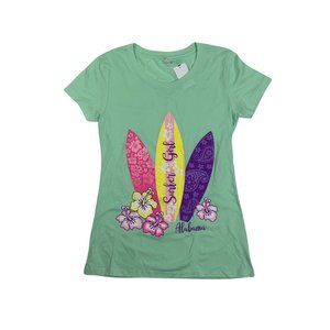 Alabama Next Level Beach Shirt Medium NWT Top Green Short Sleeve Juniors Gulf Sh